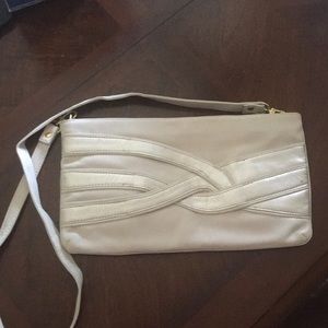 small cream color bag